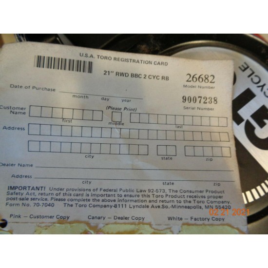 罕见全新 Toro 26682 割草机与铃木 2 循环发动机 31 岁