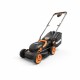 Worx WG779 40 Volt 14 Inch Electric Lawn Mower with Mulching and Intellicut