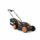 Worx WG779 40 Volt 14 Inch Electric Lawn Mower with Mulching and Intellicut