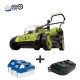 Cordless Electric Walk Behind Push Lawn Mower Kit with 2 Battery Charger 48 Volt