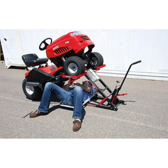Lawn Mower Jack Lift Heavy 500lb Capacity Hydraulic ATV Zero Turn Riding Tractor