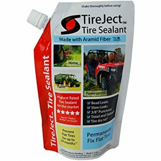 Lawn Mower Tire Sealant - Flat Protection Kit With Injector Garden & Outdoor