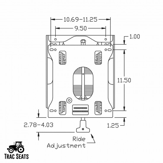 TRAC SEATS Seat Suspension Kit, Zero Turn Lawn Mower Tractor John Deere Z TRAK +