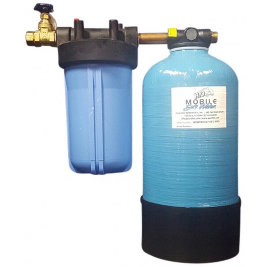 16,000gr Mobile-Soft-Water-Pro-Model-Portable Water Softener with Salt Caddy