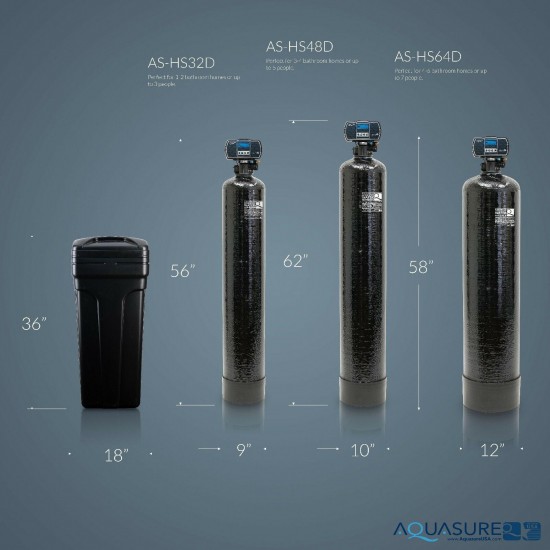 Aquasure Harmony Series Water Softener w/ Digital Control Head - 64,000 Grain
