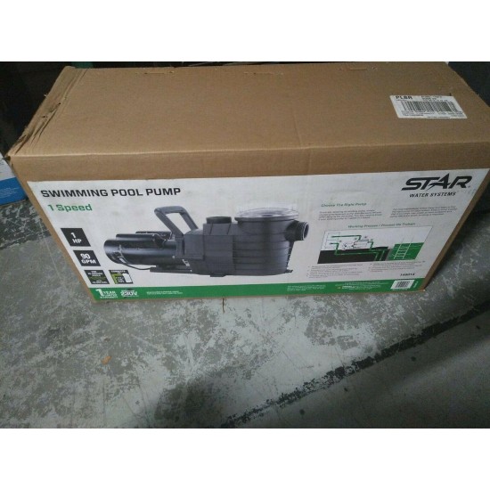 STAR Water Systems Pool Pump 1 HP Thermoplastic Pool Pump dual voltage