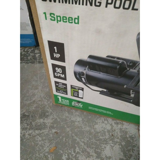 STAR Water Systems Pool Pump 1 HP Thermoplastic Pool Pump dual voltage