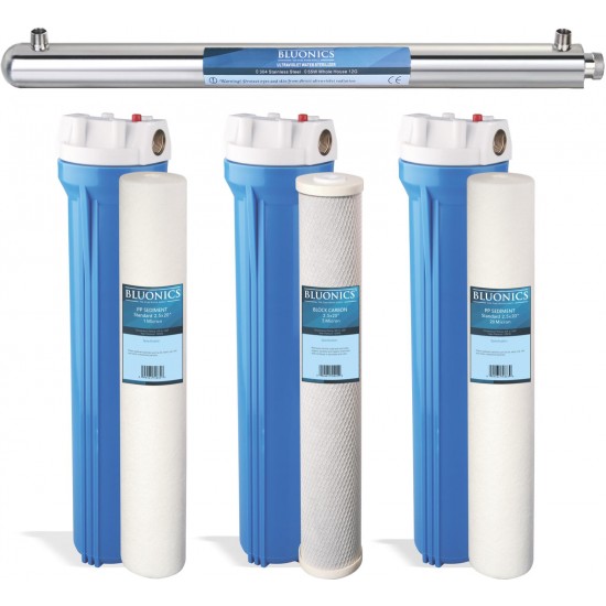 BLUONICS WHOLE HOUSE & WELL WATER SYSTEM 55W UV ULTRAVIOLET 2.5
