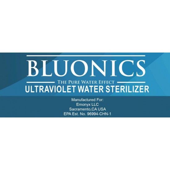 BLUONICS WHOLE HOUSE & WELL WATER SYSTEM 55W UV ULTRAVIOLET 2.5