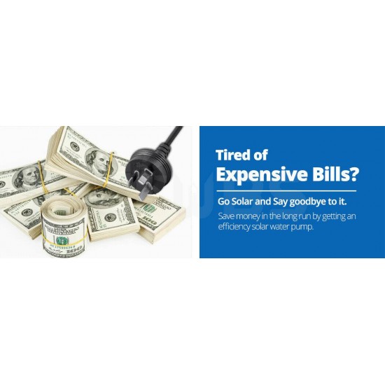 DC Solar Water Above-Ground Vortex Pump Surface Irrigation Farm Garden 210W 24V