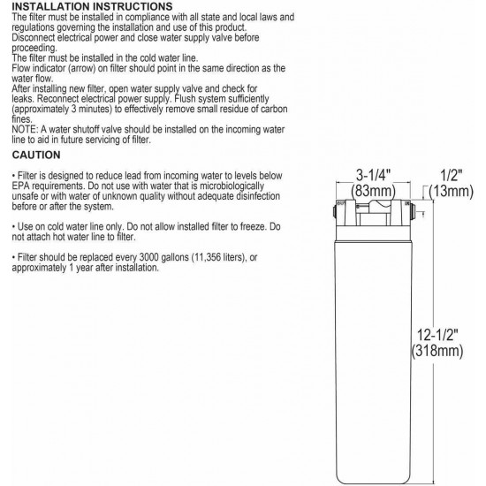 Elkay 51300C_12PK WaterSentry Plus Replacement Filter Cartridge