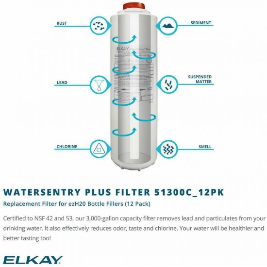 Elkay 51300C_12PK WaterSentry Plus Replacement Filter Cartridge