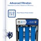 600 GPD Commercial Reverse Osmosis Water Filtration System 5 Stage High Capacity