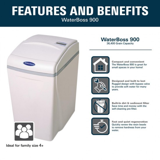 Water Softener System 36,400-Grain Capacity Programmable Indicator Light