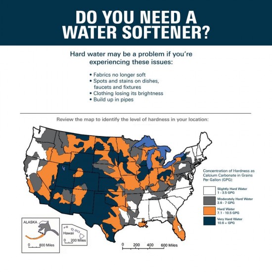 Water Softener System 36,400-Grain Capacity Programmable Indicator Light