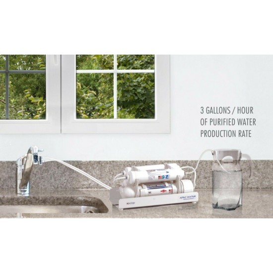 APEC 4 Stage 90 GPD Countertop Reverse Osmosis RO Water Filter System RO-CTOP