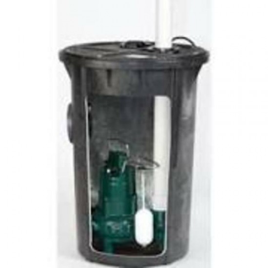 Zoeller 912-0007 Simplex Sewage Package System Pump Poly Foam Basin