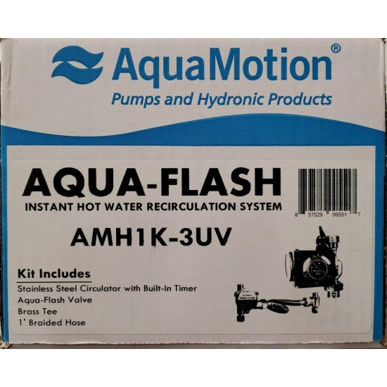 Aqua-Flash Stainless Steel Hot Water Recirculating Pump, Built in Check Valve