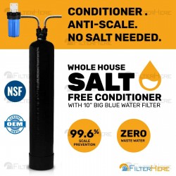Whole House Home Salt Free Conditioner & Radial Flow Big Blue Filter