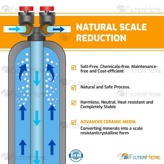 Whole House Home Salt Free Conditioner & Radial Flow Big Blue Filter