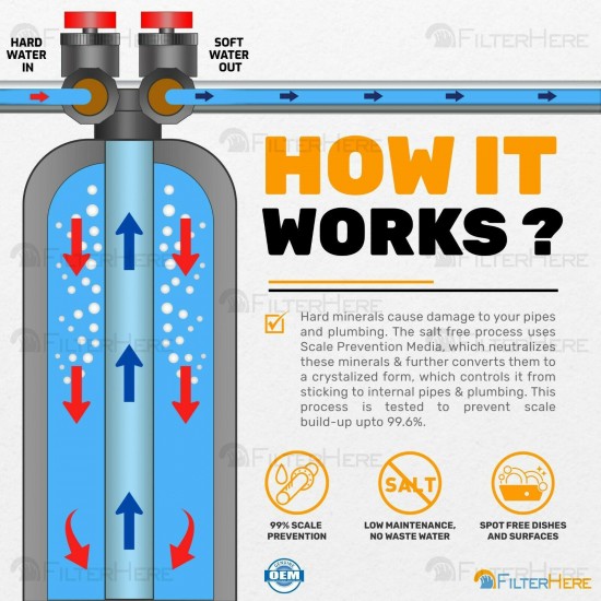 Whole House Home Salt Free Conditioner & Radial Flow Big Blue Filter
