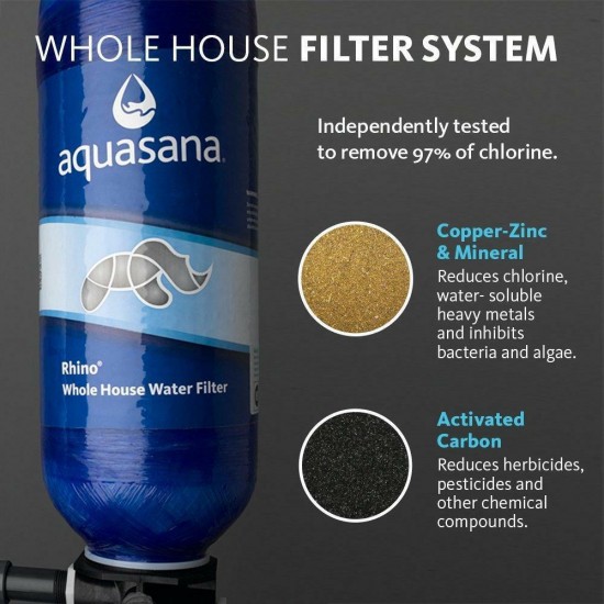 Aquasana Rhino 6-Year 600k Gallon Whole House Water Filter with Pre-Filter kit