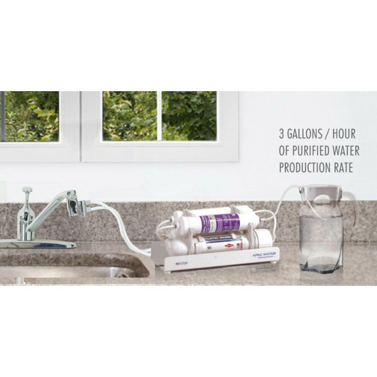 APEC WATER 4-Stage Alkaline 90 GPD Counter-top Reverse Osmosis System RO-CTOP-PH