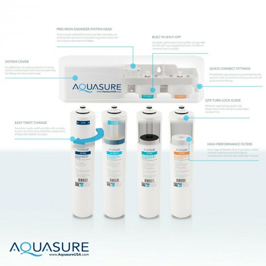 Aquasure Water Softener 48,000 Grain / Reverse Osmosis System - 75 GPD Bundle