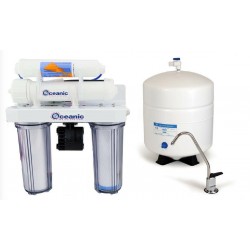Oceanic Reverse Osmosis Drinking Water Filter System Permeate Pump UV 5 Stage RO