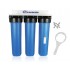 Triple Big Blue Water Filter Housing  20'' + Wrench and Bracket