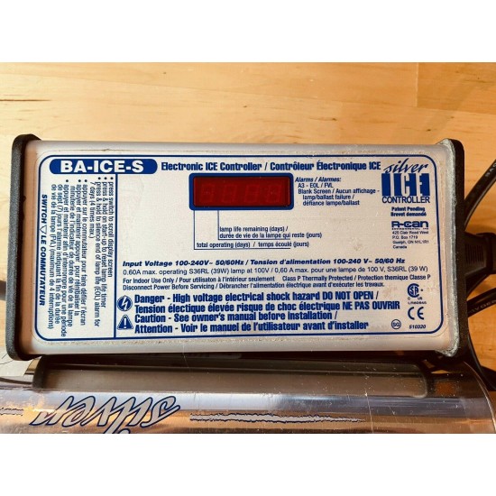 BA-ICE-S Water filtration controller + Sterilight Silver Disinfectant lamp (new)