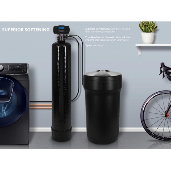 Premier Tannin Filter Water Softener - Meter Valve- 1.5 Cu Ft Whole House System