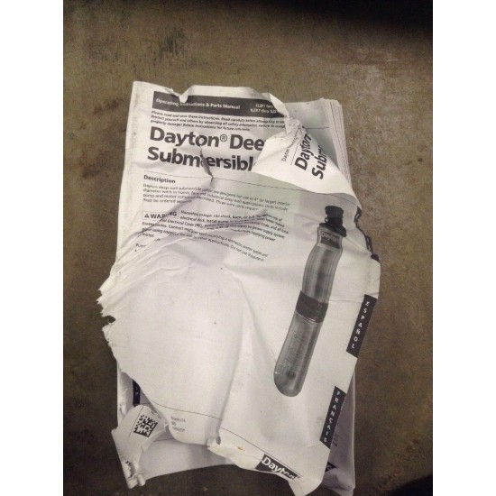 Pump,Deep Well,2 Wire,10GPM, 3/4HP, 230V DAYTON 1LZU7