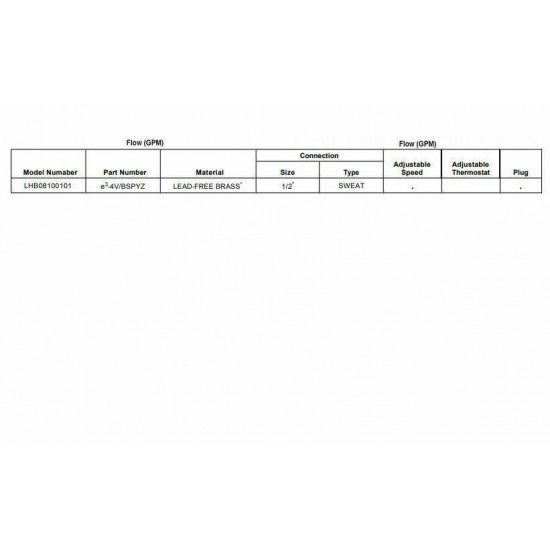 Bell & Gossett LHB08100101 Ecocirc E3 Multi-Speed Circulator Pump 1/2