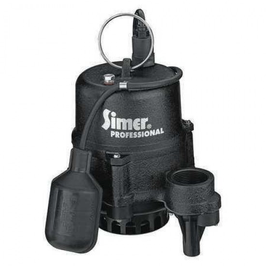 FLOTEC E5005TLT Effluent Pump,115V,Cast Iron,1/2HP