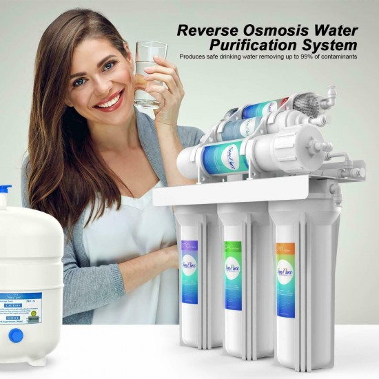 Alkaline Reverse Osmosis Water Filtration System Extra free 10 Replace Filters