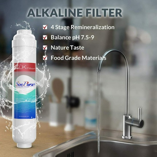 Alkaline Reverse Osmosis Water Filtration System Extra free 10 Replace Filters