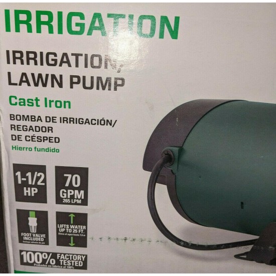 New Zoeller 1332-0006 Irrigation/Lawn Sprinkler Pump Cast Iron 1.5HP 70GPM