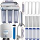 Alkaline Reverse Osmosis Bundle 100GPD Bulk Filters 3 year Supply Brushed Nickel