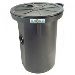 Bur-Cam 18 Inch X 30 Inch Lid & Sewage Basin With 2'' Discharge / 3'' Vent