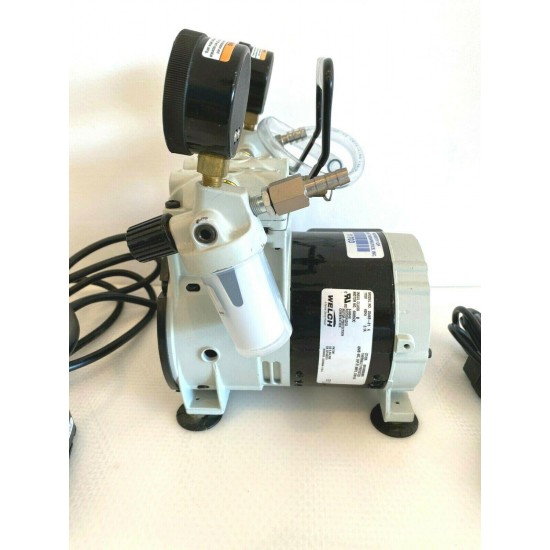 Welch Vacuum 2546B-01 Dry Piston Pump Single Head 115V With Warranty