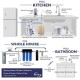 WGB22B 2-Stage 100k Gal. Whole House Water Filter System w/ Big Blue Sediment an