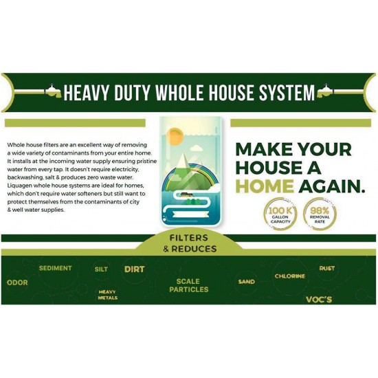 Big Blue Whole House Water Filter System + Sediment|Carbon|KDF85/GAC 4.5