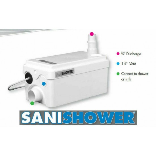 Saniflo 010 SANISHOWER Gray Water / Drain Water Pump for Shower and Sink