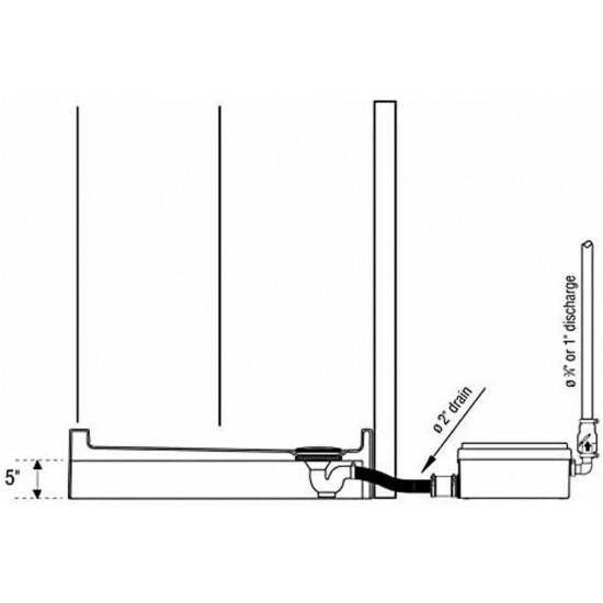 Saniflo 010 SANISHOWER Gray Water / Drain Water Pump for Shower and Sink