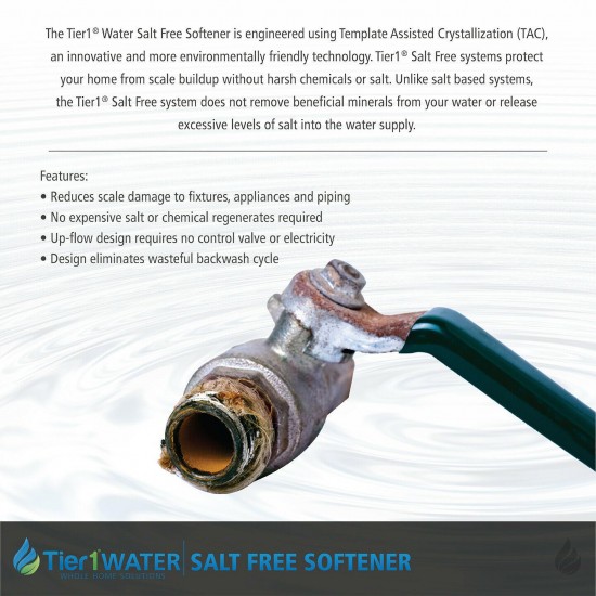 Tier1 Series 8000 Whole Home Salt Free Water Softener Replacement Media Kit and