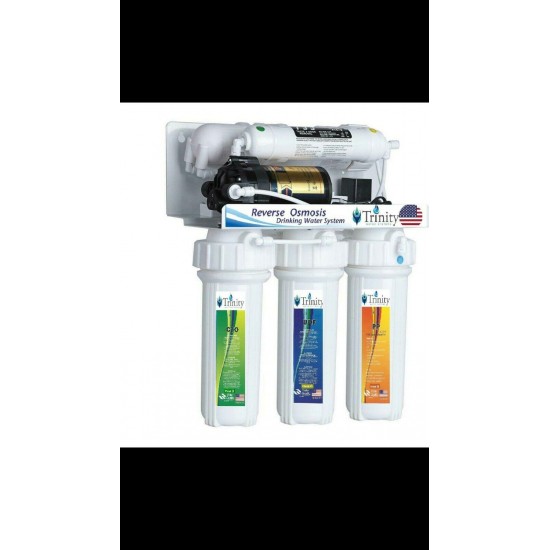 TRINITY 5 Stage Reverse Osmosis with Booster Pump RO Water Filter System PURIFIE