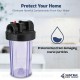 3 Clear Big Blue 10-Inch Water Filter Whole Housing 1-Inch Outlet/Inlet