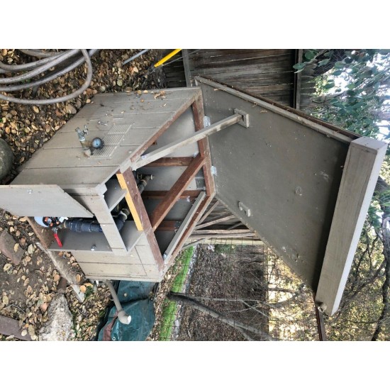 water pump, FPS Water Pump, 1 HP, 115 volts/230, with custom built pump shed OBO