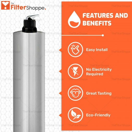 Whole House Water Filter System w/ Carbon Manual Backwash Valve POE: 2 CU FT